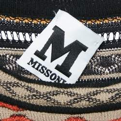 Pre Owned M Missoni Multicolor Patterned Knit Midi Dress S