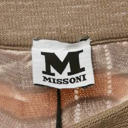 Pre Owned M Missoni Multicolor Patterned Knit Long Skirt S