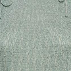 Pre Owned M Missoni Green Textured Lurex Knit Top L