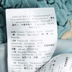 Pre Owned M Missoni Blue Patterned Knit V-Neck Sleeveless Midi Dress L