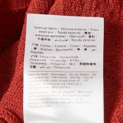Pre Owned M Missoni Rust Orange Patterned Knit Round Neck Top S