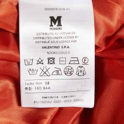Pre Owned M Missoni Brown Patterned Knit Maxi Skirt S