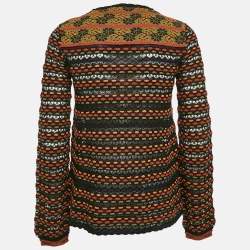 Pre Owned M Missoni Multicolor Pointelle Knit Top S