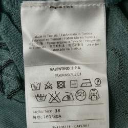 Pre Owned M Missoni Blue Patterned Knit Sleeveless Top S