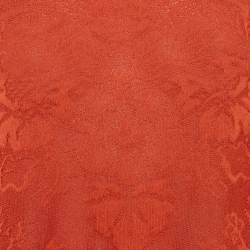 M Missoni Burnt Orange Floral Knit Long Sleeve Top M