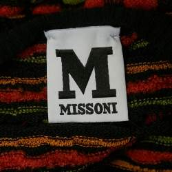 مملوكة مسبقًا كارديجان إم ميزوني تريكو بنقشة حلقي أسود/برتقالي مقاس وسط - ميديم