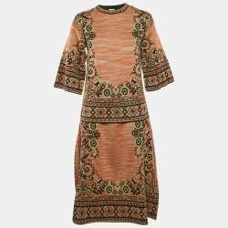 M Missoni Multicolor Patterned Knit Top and Midi Skirt Set S/L