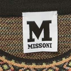 M Missoni Multicolor Wool Blend Patterned Knit Top and Midi Skirt Set M/S