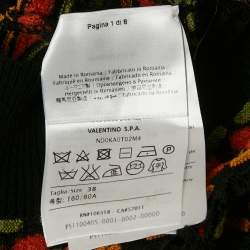 Pre Owned M Missoni Black/Brown Eyelet Patterned Knit Cardigan S