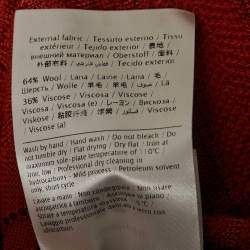 Pre Owned M Missoni Burnt Orange Patterned Knit Long Sleeve Top S