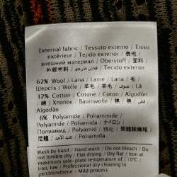 مملوكة مسبقًا M Missoni Orange/Black Patterned Knit Belted Cardigan S