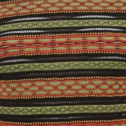 Pre Owned M Missoni Green/Orange Patterned Knit Long Sleeve Top S