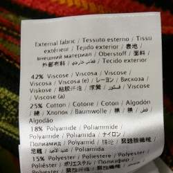 Pre Owned M Missoni Green/Orange Patterned Knit Long Sleeve Top S