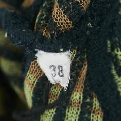 مملوكة مسبقًا M Missoni Green Patterned Knit Maxi Dress S