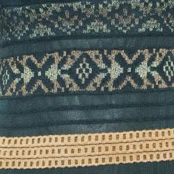 مملوكة مسبقًا M Missoni Green Patterned Knit Maxi Dress S