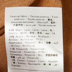 Pre Owned M Missoni Brown Intarsia Wool Knit Top M