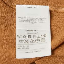 Pre Owned M Missoni Brown Intarsia Wool Knit Top M