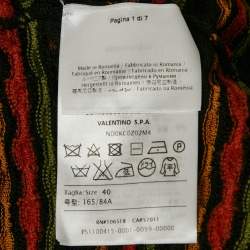 Pre Owned M Missoni Multicolor Patterned Wool Blend Long Sleeve Knit Top S