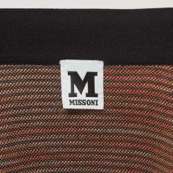 M Missoni Multicolor Patterned Knit Cardigan S