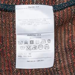 Pre Owned M Missoni Multicolor Patterned Knit Cardigan S