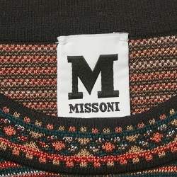 Pre Owned M Missoni Multicolor Patterned Knit Sweater Top S