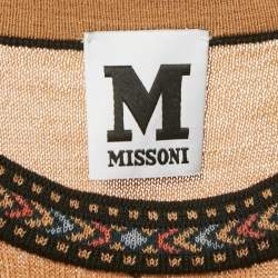 مملوكة مسبقًا M Missoni Multicolor Patterned Knit Sleeveless Midi Dress S