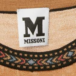 Pre Owned M Missoni Multicolor Patterned Knit Sleeveless Midi Dress M