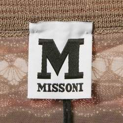 مملوكة مسبقًا M Missoni Multicolor Patterned Knit Maxi Skirt L