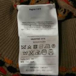 M Missoni Multicolor Patterned Knit Button Front Cardigan S