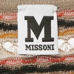 M Missoni Multicolor Patterned Knit Button Front Cardigan S