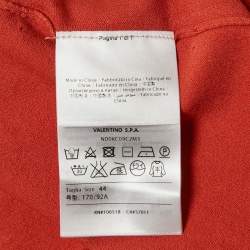 Pre Owned M Missoni Orange Knit Long Sleeve Crewneck Top M