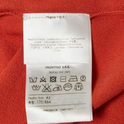 Pre Owned M Missoni Orange Knit Long Sleeve Crewneck Top M