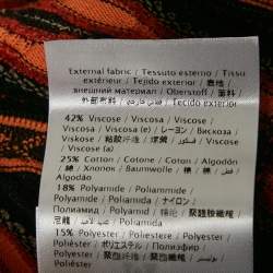 M Missoni Orange/Black Patterned Knit Top S