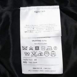 Pre Owned M Missoni Black/Green Patterned Knit Maxi Skirt S