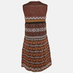 M Missoni Multicolor Patterned Lurex Knit Sleeveless Short Dress M