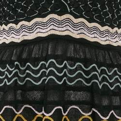 Pre Owned M Missoni Black Patterned Knit Sleeveless Top L