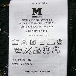 Pre Owned M Missoni Black Patterned Knit Sleeveless Top L