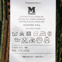 M Missoni Black/Green Patterned Knit Tank Top L