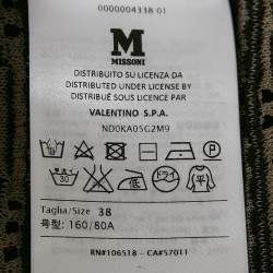 Pre Owned M Missoni Black/Orange Patterned Knit Long Cardigan S