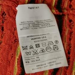 M Missoni Multicolor Patterned Wool Blend Long Sleeve Knit Top S