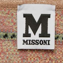 M Missoni Brown Floral Perforated Knit Top S