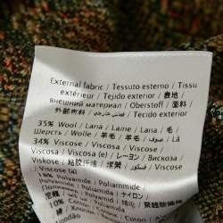 Pre Owned M Missoni Beige/Green Floral Patterned Knit Top S