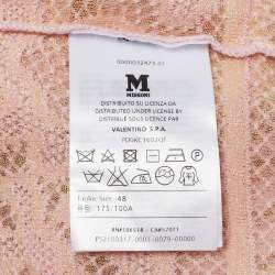 M Missoni Pink Patterned Lurex Knit Top L