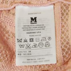 M Missoni Pink Floral Patterned Lurex Knit Top S