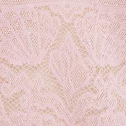 Pre Owned M Missoni Pink Floral Pattern Lurex Knit Cap Sleeve Top M