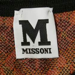 Pre Owned M Missoni Brown Floral Knit Midi Dress M