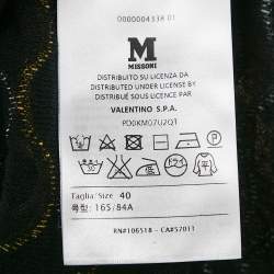 M Missoni Black Patterned Knit Sleeveless Top S