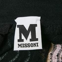 M Missoni Black Patterned Knit Sleeveless Top S