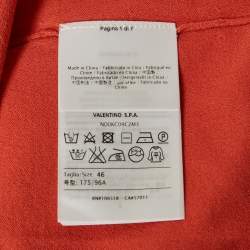 Pre Owned M Missoni Orange Knit Long Sleeve Crewneck Sweatshirt L