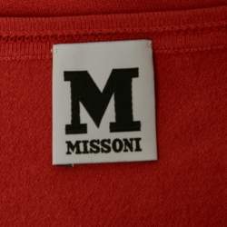 Pre Owned M Missoni Orange Knit Long Sleeve Crewneck Sweatshirt L